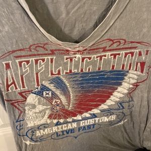 Affliction American Customs Live fast t-shirt. Size large.